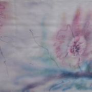 marmurkowy 2 - satyna - szal jedwabny ręcznie malowany