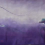irysy cieniowane liliowo-fioletowe - krepa - szal jedwabny ręcznie malowany
