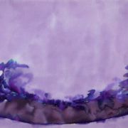 maki monochromatyczne śliwkowo-liliowe - krepa - jedwab ręcznie malowany