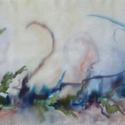 maki w pastelach - krepa - szal jedwabny ręcznie malowany