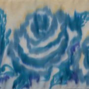 róże turkusowo-morskie z nutą wanilii - krepa - szal jedwabny