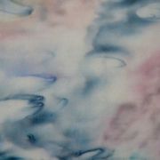 deszczowy - splot atłasowy - szal jedwabny ręcznie malowany