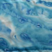 niebiesko-turkusowy - habotai10 - szal jedwabny ręcznie malowany